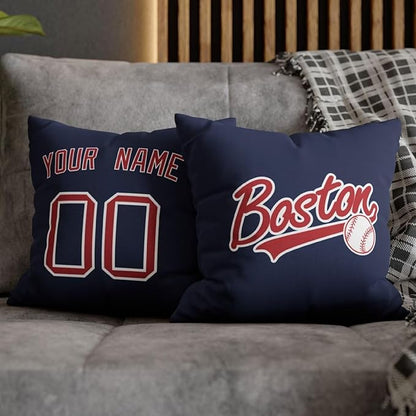 ANTKING Boston Throw Pillow 2 Packs Custom Name and Number for Men Women Boy Personalized Gifts