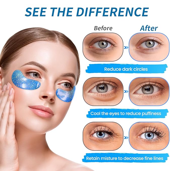 Eye Masks (48 Pairs) - Bachelorette Party Favors, Collagen Under Eye Patches for Puffy Eyes, Fine Lines and Dark Circles, Spa Party, Bridesmaid, Birthday Gifts for Her