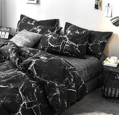 Pureant Black Marble Comforter Sets King Black and White Marble Bedding Comforters Women Men Modern Aesthetic Black Quilt Comforter Set King Size Abstract Black Marble Blankets King Bedding