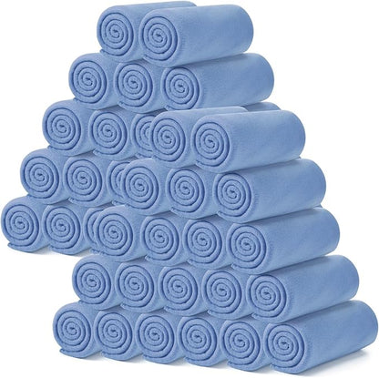 Kinlop Fleece Blanket Bulk 60 x 50 Inch Soft Lightweight Fleece Cozy Blanket Warm Throw Plush Pet Throw for Bed Couch Sofa Home Office Wedding Gifts Travel Camping(Soft Velvet Blue)