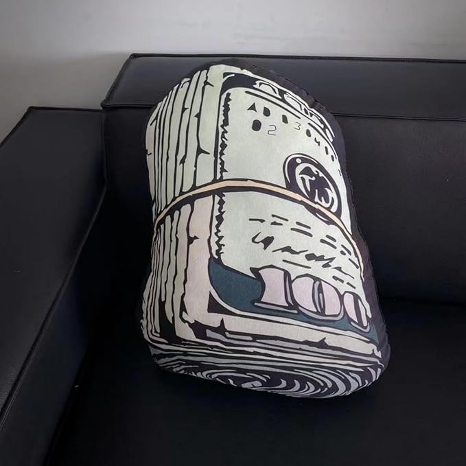 Money Bag Decorative Pillows, Funny Dollar Shaped Soft Plush Pillow,22.83in×18.9in Throw Pillow for Living Room Couch Bed Sofa Outdoor (B)