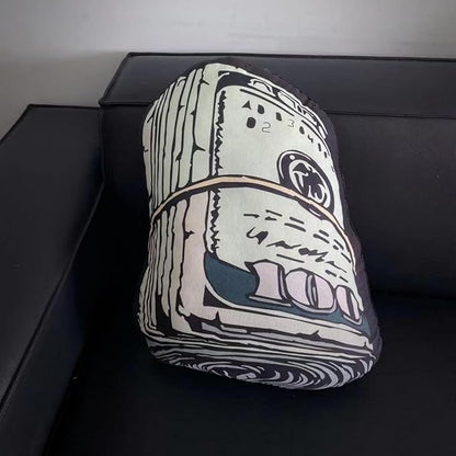 Money Bag Decorative Pillows, Funny Dollar Shaped Soft Plush Pillow,22.83in×18.9in Throw Pillow for Living Room Couch Bed Sofa Outdoor (B)