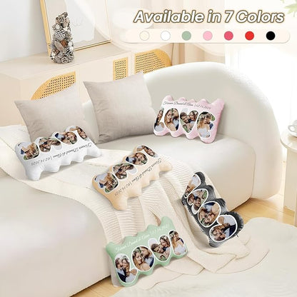 Custom Couples Pillow, Photo Gift for Valentine's Day & Christmas, Personalized Gift for Boyfriend, Thoughtful Present for Him, Romantic Birthday Gifts for Her (Pillow Insert Included)
