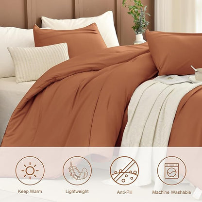 Masaca Oversized King Comforter 128x120,Pinch Pleat Pumpkin Bedding Comforter Set,3Pcs Ultra Soft Fluffy Extra Large King Comforter Set for All Season
