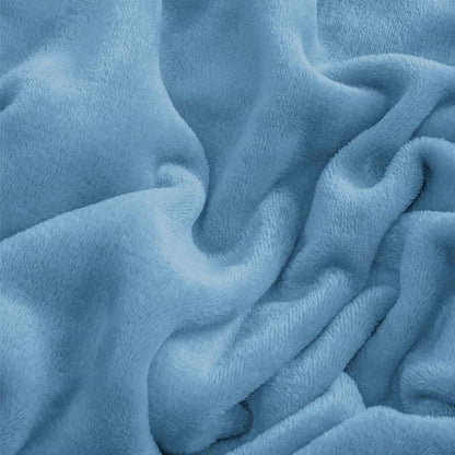 BEDELITE Flannel Sheets King Size Forever Blue - Super Soft Fleece Sheets Set Fluffy Extra Plush, 4 Piece(Include Fitted Sheet, Flat Sheet, 2 Pillowcases)
