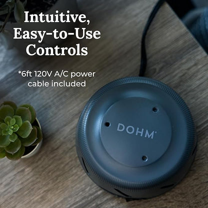 Yogasleep Dohm Uno White Noise Sound Machine, Real Fan Inside for Non-Looping White Noise, Sleep Aid, Office Privacy & Meditation for Adults & Baby, Registry Gift (Charcoal)