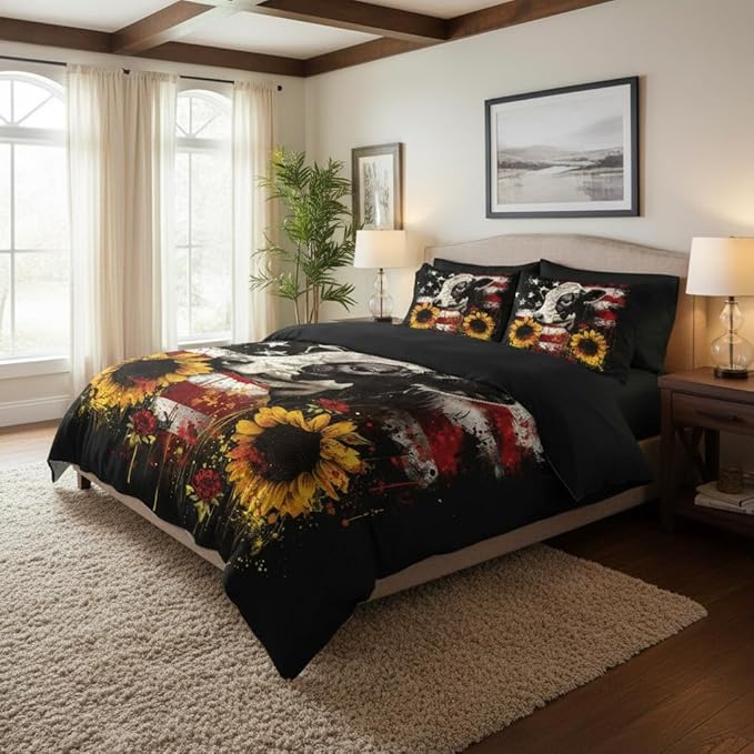 Animal Print Twin Comforter Set,The Star-Spangled Banner Comforter Boys Children, Light Weight Comforter Set with 1 Pillowcase/68 * 86