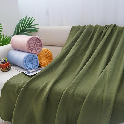 ZYFZCYBL Fleece Throw Blanket Blankets Bulk 6 Pack Soft Lightweight for Cozy Polar Fleece 50 x 60 Solid Pet-Friendly Colorful Bed Sofa Couch Fleece Fabric Travel Wedding Gift（Assorted 3）