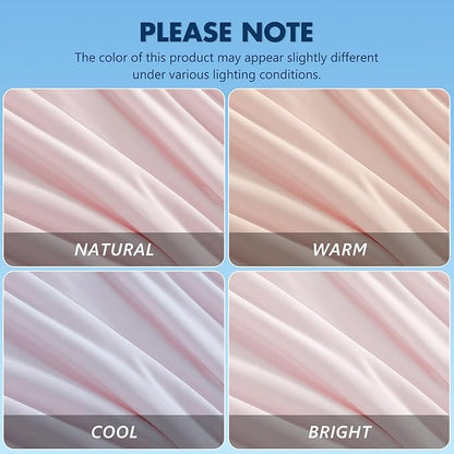 Cooling Comforter Set Queen- Pink Reversible Cooling Comforter Set with Sheets - Soft Breath Comforter 4pcs Set (Comforter+Fitted Sheets+2Pillowcases)