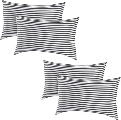 EIUE Bed Pillows for Sleeping 4 Pack，Pillows for Side and Back Sleepers,Super Soft Down Alternative Microfiber Filled Pillows (Blackish Green, Queen (Pack of 4))