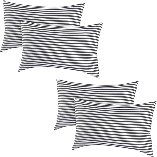 EIUE Bed Pillows for Sleeping 4 Pack，Pillows for Side and Back Sleepers,Super Soft Down Alternative Microfiber Filled Pillows (Blackish Green, Queen (Pack of 4))