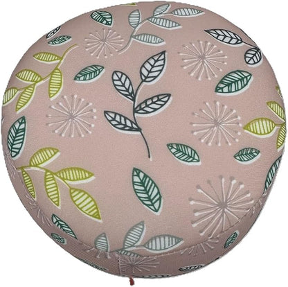Bookishbunny Microbead Cylinder Bolster Roll Pillow 13" x 7" Various Patterns (Leaves)