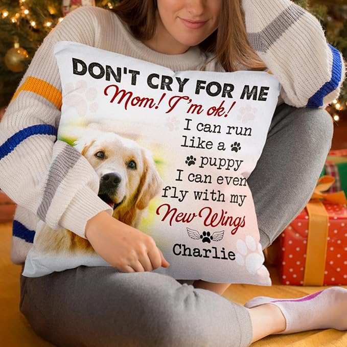 Pawfect House Personalized Dog Pillow (Insert Included) I Can Run Like a Puppy, Dog Memorial Gifts for Loss of Dog, Christmas Sympathy Gift for Pet Lovers, Pet Loss Gifts, Dog Remembrance Gift