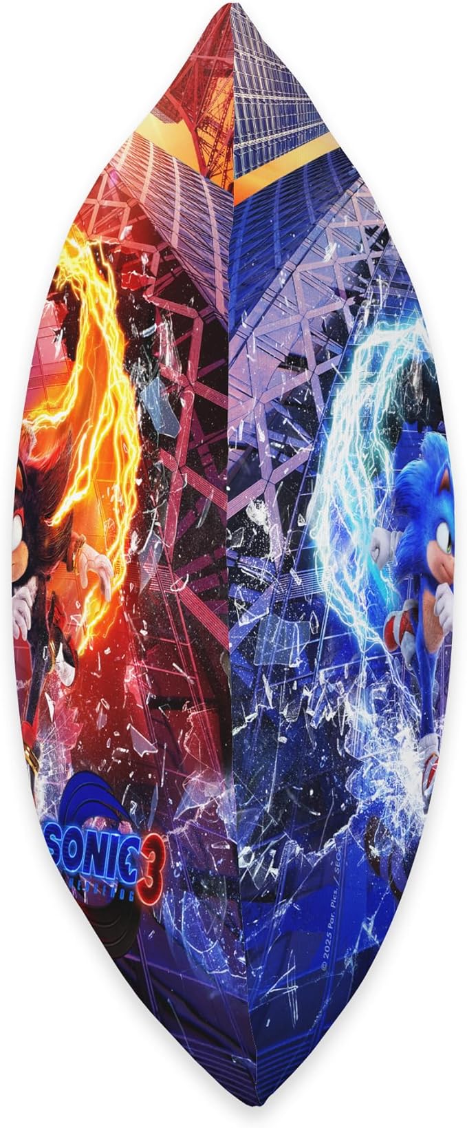 Sonic The Hedgehog 3 - Sonic VS Shadow Throw Pillow