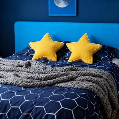 Star Pillow - Decorative Pillows Cozy Room Décor Throw Pillow Accent Floor Cushion Yellow