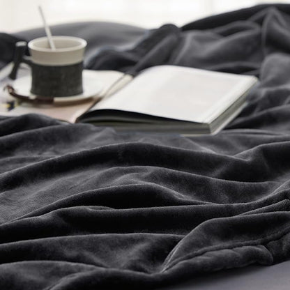 Bedsure GentleSoft Twin XL Fleece Blanket Dorm Bedding - Lightweight Soft Cozy Blankets for Bed, Sofa, Couch, Travel, Camping, Charcoal, 66"x90"