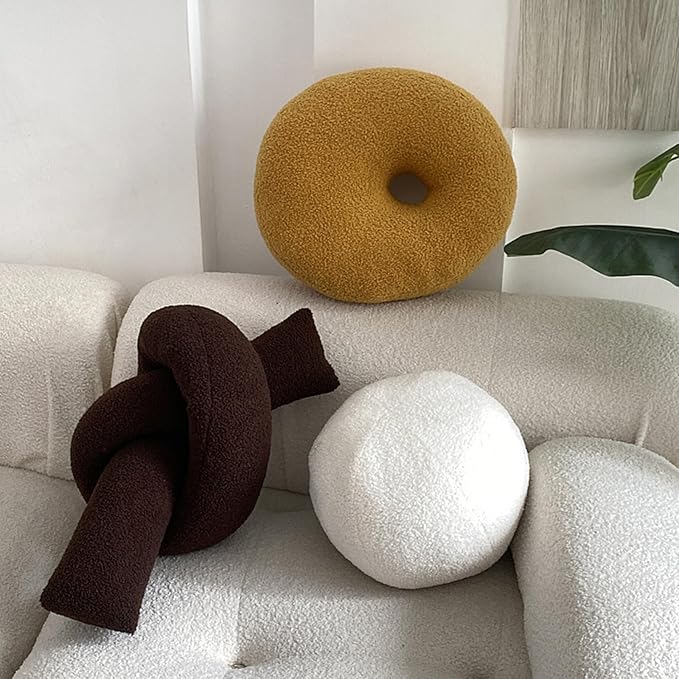 Chocolate Knot Pillow Long Shaped Soft Knot Plush Pillow Cushion Home Decoration Throw Pillows for Sofa Bedroom Car Office Gift