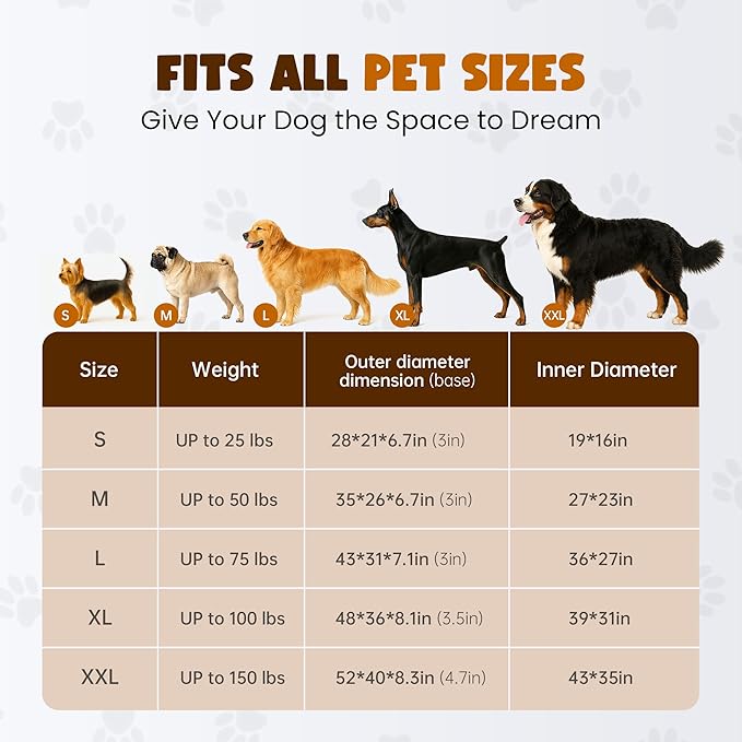 Bolster Dog Bed, Extra Thick 4.7 Inch Large Orthopedic Dog Bed with Memory Foam, Pet Couch Bed with Supportive Structure, Removable Washable Cover, Durable and Stylish Dog Bed for Large Dogs