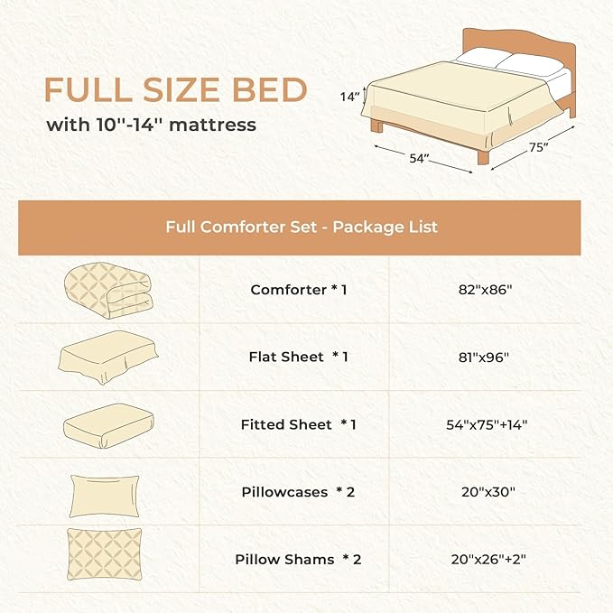 Sasttie Full Size Comforter Set, 7-Piece Bed in a Bag Double, Pintuck Bedding Set for All Season, Includes Comforter, Flat Sheet, Fitted Sheet, Pillowcases and Pillowshams, Sage Green
