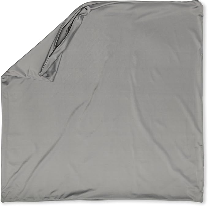 PILLOWY 18"x18" Throw Pillowcases (Cover Only) - 85/15 Nylon, Spandex - Luxurious, Silky, Stretchy & Soft - 1Pcs Solid Color - A Perfect Choice for Couch Chairs Sofa Bed Adult/Kids Bedroom, Dark Grey