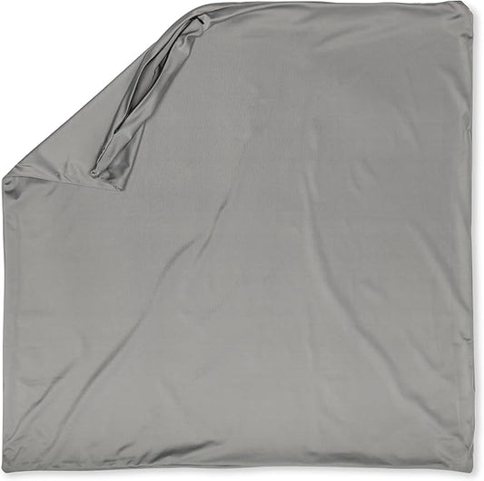 PILLOWY 18"x18" Throw Pillowcases (Cover Only) - 85/15 Nylon, Spandex - Luxurious, Silky, Stretchy & Soft - 1Pcs Solid Color - A Perfect Choice for Couch Chairs Sofa Bed Adult/Kids Bedroom, Dark Grey