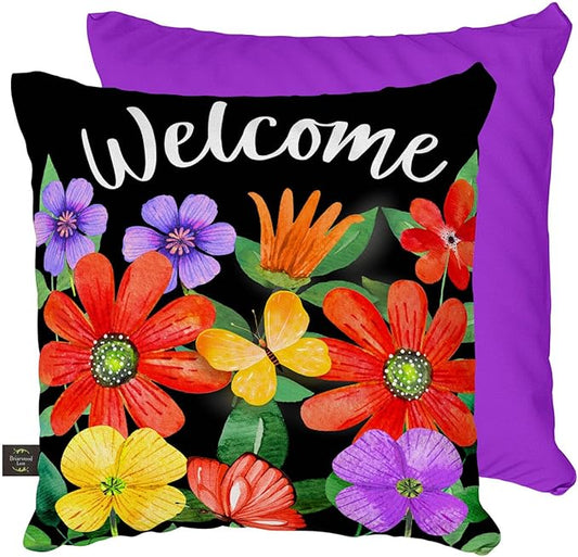 Briarwood Lane Whimsy Flowers Spring Decorative Pillow