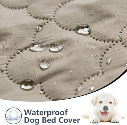 Dog Blankets for Couch Protection Waterproof Dog Bed Covers Pet Blanket Furniture Protector (Beige+Sand, 82"x120")
