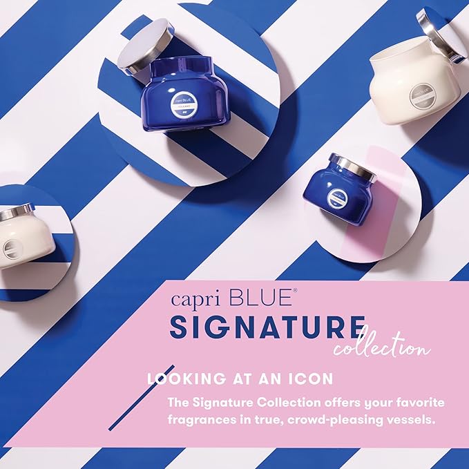 Capri Blue Volcano Scented Candles - Luxury Glass Jar Candles for Home Scented with Tropical Fruit & Sugared Citrus - Soy Wax Blend - Capri Blue Volcano - Black Color (19 oz)