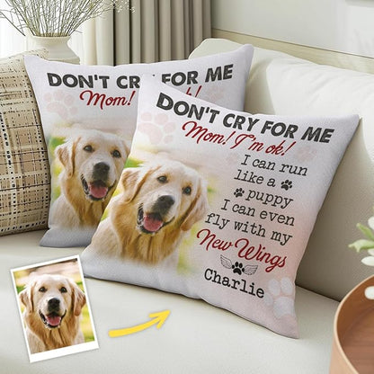 Pawfect House Personalized Dog Pillow (Insert Included) I Can Run Like a Puppy, Dog Memorial Gifts for Loss of Dog, Christmas Sympathy Gift for Pet Lovers, Pet Loss Gifts, Dog Remembrance Gift