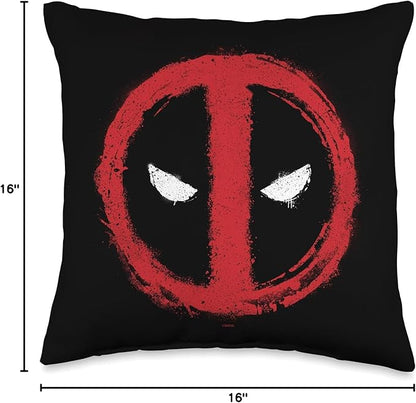 Marvel Spray Paint Deadpool Icon Throw Pillow