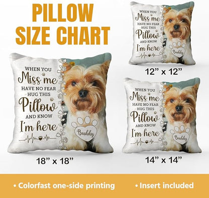 Pawfect House Personalized Pet Memorial Throw Pillow with Photo (Insert Included), Dog Memorial Gifts for Loss of Dog, Pet Memorial Gifts for Dogs, Cats, Loss of Dogs Sympathy Gift