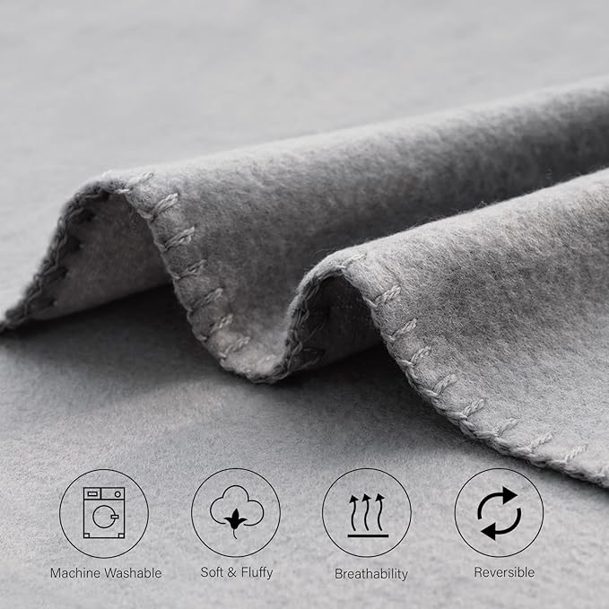 ZYFZCYBL Fleece Throw Blankets Lightweight Warm Soft Cozy Pet-Friendly Bulk Fleece Throw Blanket Solid for Home Bed, Sofa，Office,Gifts, Couch (Pack of 6-50 x 60 inch，Grey)