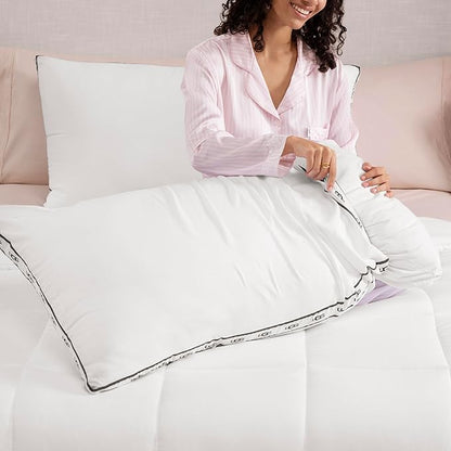 UGG King Bed Pillow – Plush Down Alternative Pillow, Soft & Breathable Medium Firm Sleeping Pillows, Premium Luxury Home Decor Hypoallergenic Pillow for Bed, White, 20” x 36” (Devon)