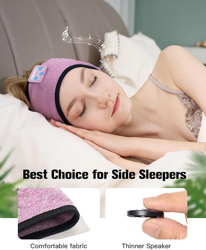 Voerou Sleep Headphones Wireless Bluetooth 5.4 Sports Headband, Sleeping Headphones Eye Mask Earbuds Music Headband for Side Sleepers Perfect for Workout Running Travel Yoga Cool Gadgets Tech Gifts