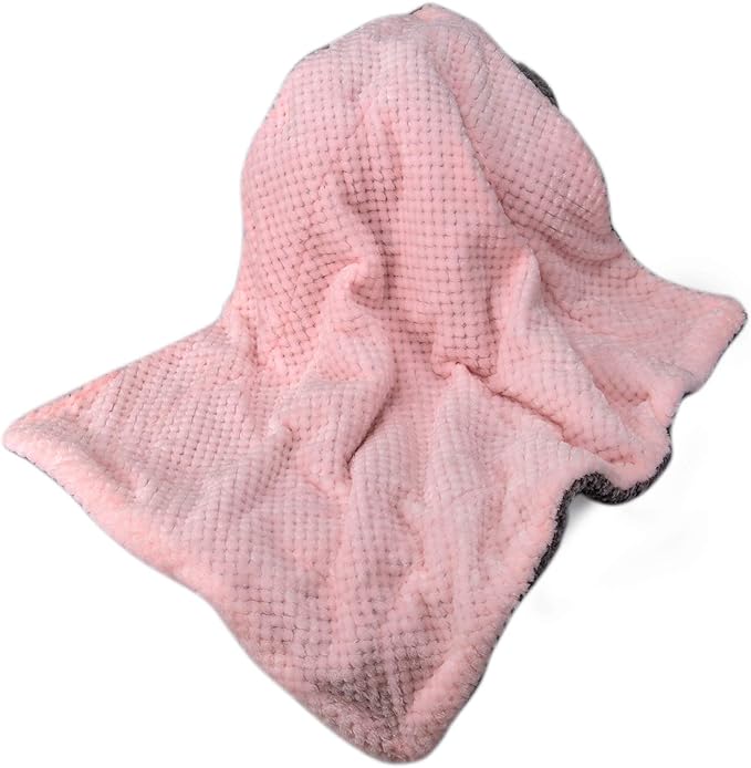 Fuzzy Blanket or Fluffy Blanket for Baby Girl or boy, Soft Warm Cozy Coral Fleece Toddler, Infant or Newborn Receiving Blanket for Crib, Stroller, Travel, Outdoor (40" x 48", DG-Baby Pink)
