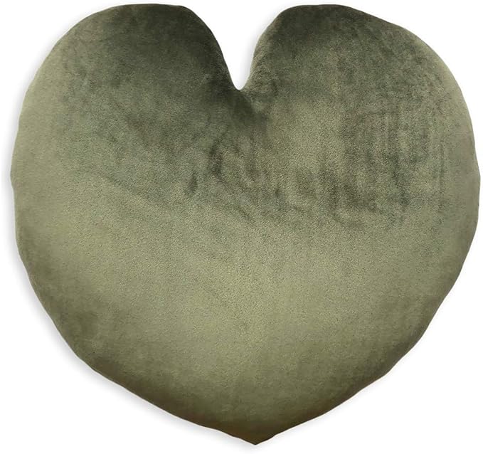 Green Philosophy Co. Anthurium Clarinervium Leaf Throw Pillow - Khaki Green