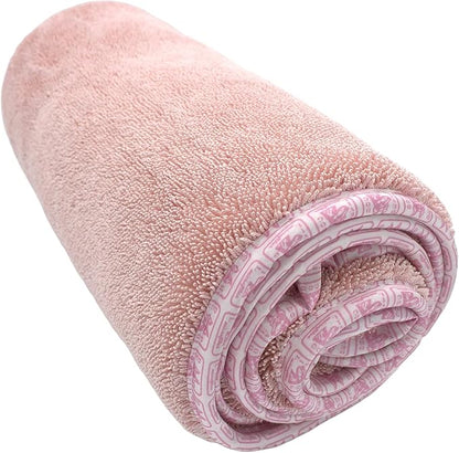 Premium Drying Towel – Large 24x35" Super Absorbent Microfiber Dog Bath Towel – Quick Dry, Soft & Durable Dog Towel for Drying Dogs – 1200 GSM Pink for Beach, Camping & Travel
