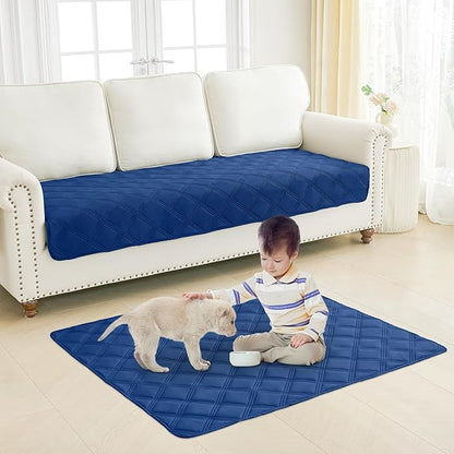 Smiry Waterproof Dog Bed Cover Blanket 68x82, Soft Reversible Pet Blanket, Washable Leakproof Cats Dogs Couch Cover for Sofa, Couch, Furniture, Navy/Navy
