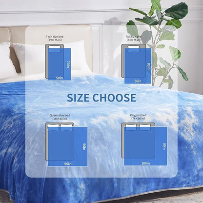 Guohaoi Cooling Blanket (90"x90"Queen Size) for Hot Sleepers and Night Sweats,Decortive Tie Dye,Arc-Chill Q-Max >0.5Cool Fiber,Ultra Cold Breathable,Comfortable,Keep Cool,All-Season