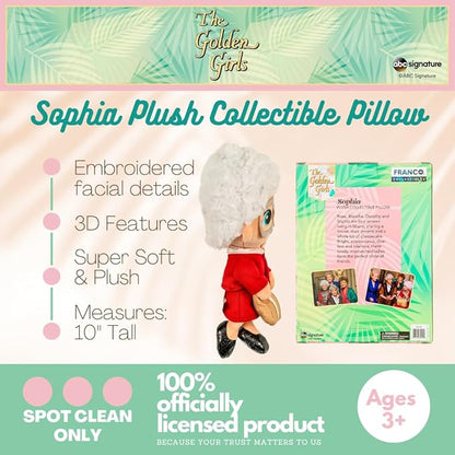 Collectibles The Golden Girls Rose Bedding Super Soft Plush Decorative Throw Cuddle Pillow, (Officially Licensed Product) By Franco