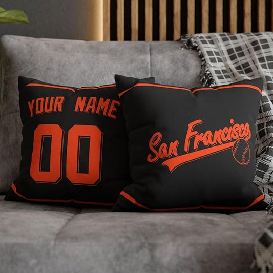 ANTKING San Francisco Throw Pillow Custom Name and Number for Men Women Boy Personalized Gift