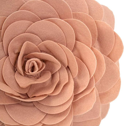 Fennco Styles Eva's Flower Garden Decorative Filled Throw Pillow 13" Round - Rose Floral Accent Pillow for Home, Couch, Bed, Living Room, Holiday and Office Décor