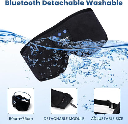3D Sleep Mask with Bluetooth Headphones, Sleeping Headphones for Side Sleepers, Wireless Music Eye Mask with Ultra-Thin Stereo Speakers for Men, Women