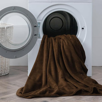 BEDELITE Flannel Sheets Twin Size Brown - Super Soft Fleece Sheets Set Fluffy Extra Plush, 3 Piece(Include Fitted Sheet, Flat Sheet, 1 Pillowcase)