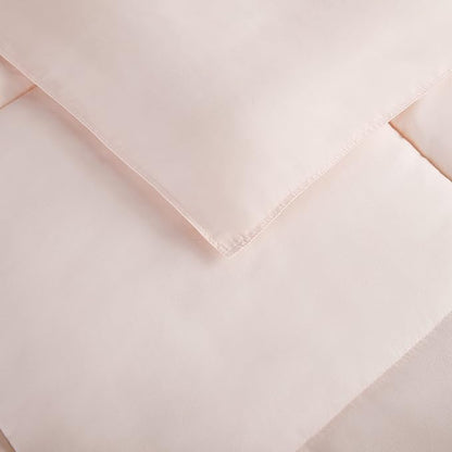 SERTA Simply Clean Ultra Soft Hypoallergenic Solid 3 Piece Comforter Set, King, Blush