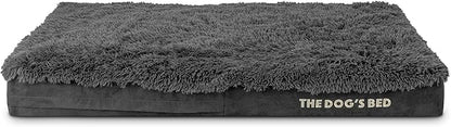 The Dog’s Bed Orthopedic Memory Foam Dog Bed Mattress, Fur Fabric, Grey Fur, L, 4-Inch