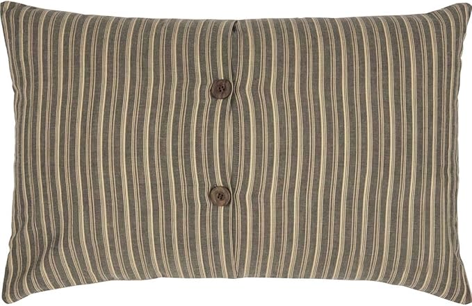VHC Brands Sawyer Mill™ Charcoal Farmhouse Decor Bedding Cotton Text Rectangle Throw Pillow Cover w/Insert