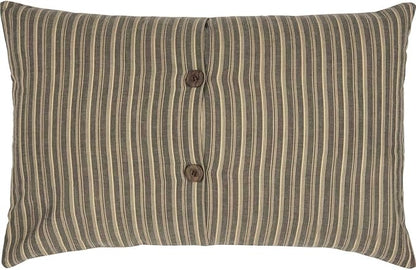 VHC Brands Sawyer Mill™ Charcoal Farmhouse Decor Bedding Cotton Text Rectangle Throw Pillow Cover w/Insert