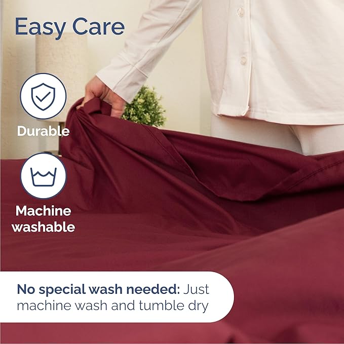 Cal King 6 Piece Sheet Set - Comfy Breathable & Cooling - Ultra-Soft Hotel Luxury Bedding Set w/ 8-16 Inch Deep Pockets - 1 Flat & 1 Fitted Sheet & 4 Pillowcases - Wrinkle Free & Easy Care - Burgundy