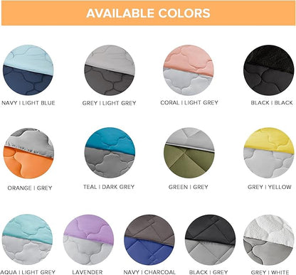 Comfort Spaces Comforter Set Vibrant Reversible Comforters King Size Quilted Bedding Set, All Season Lightweight Bedding, Soft Microfiber Comforter, Vixie, Grey/Light Grey King 3 Piece